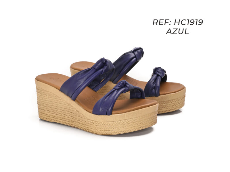 Leather Wedge Sandals - Image 3