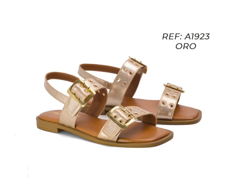 Elegant Leather Slide Sandals - Imagen 3